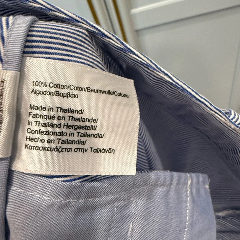Brooks Brothers‎ light Blue Seersucker Striped pants size 12 derby Catherine fit
